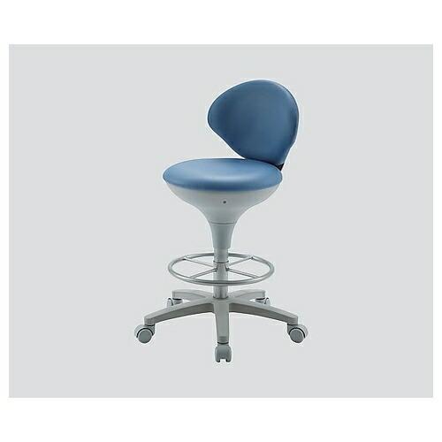 アズワン(AS ONE) スツール ブルー 背付き WS026-VBL 1脚