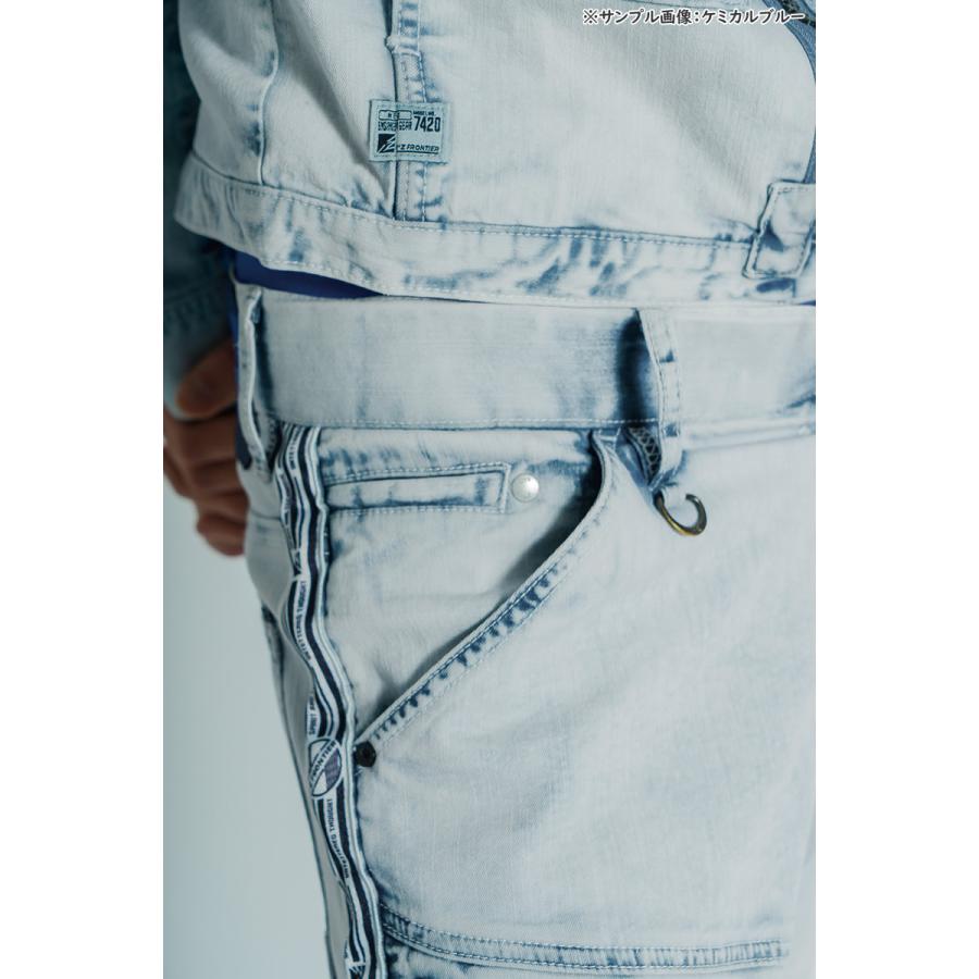 アイズフロンティア 作業着・作業服 7422 ストレッチ3Dアイスフィールデニムカーゴパンツ カラー：2色 サイズ：73〜101 夏シーズン対応 7420シリーズ | I'Z FRONTIER | 10