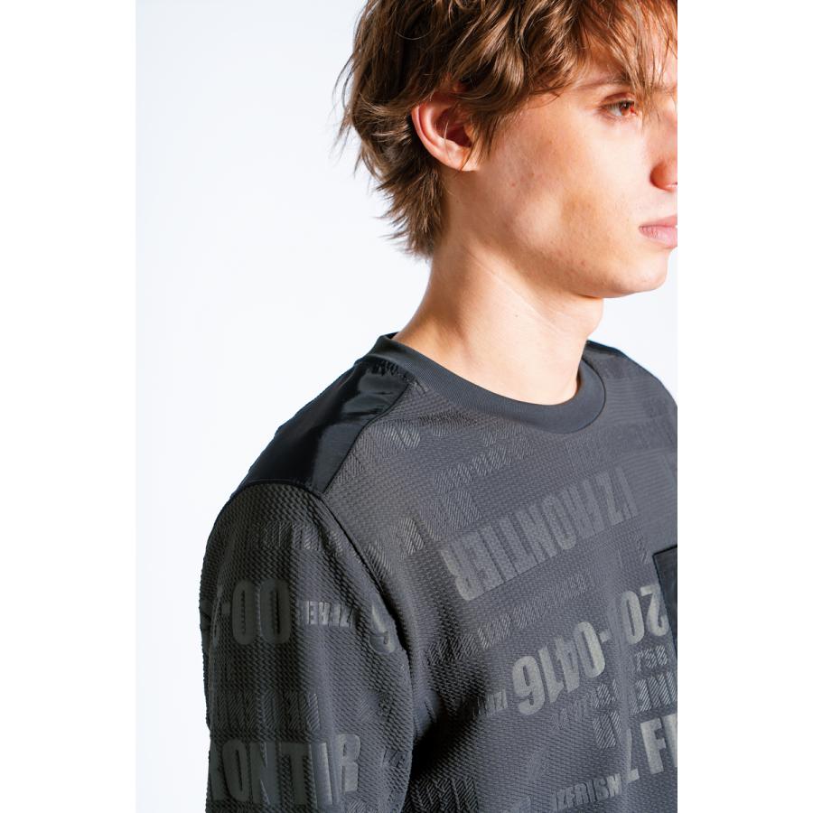 在庫処分 アイズフロンティア 903 ジャガードエンボスストレッチ長袖クルーネックシャツ カラー2色 サイズSから4L 秋冬シーズン対応素材【在庫有り】 | I'Z FRONTIER | 09