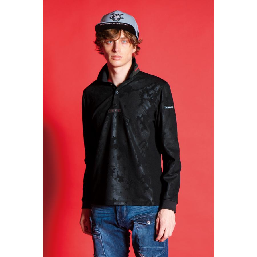 在庫処分 アイズフロンティア 911 作業着・作業服 ジャガードエンボスストレッチ長袖ポロシャツ カラー2色 サイズSから4L【在庫有り】 | I'Z FRONTIER | 13