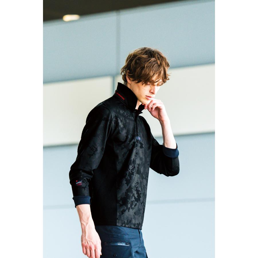 在庫処分 アイズフロンティア 911 作業着・作業服 ジャガードエンボスストレッチ長袖ポロシャツ カラー2色 サイズSから4L【在庫有り】 | I'Z FRONTIER | 15