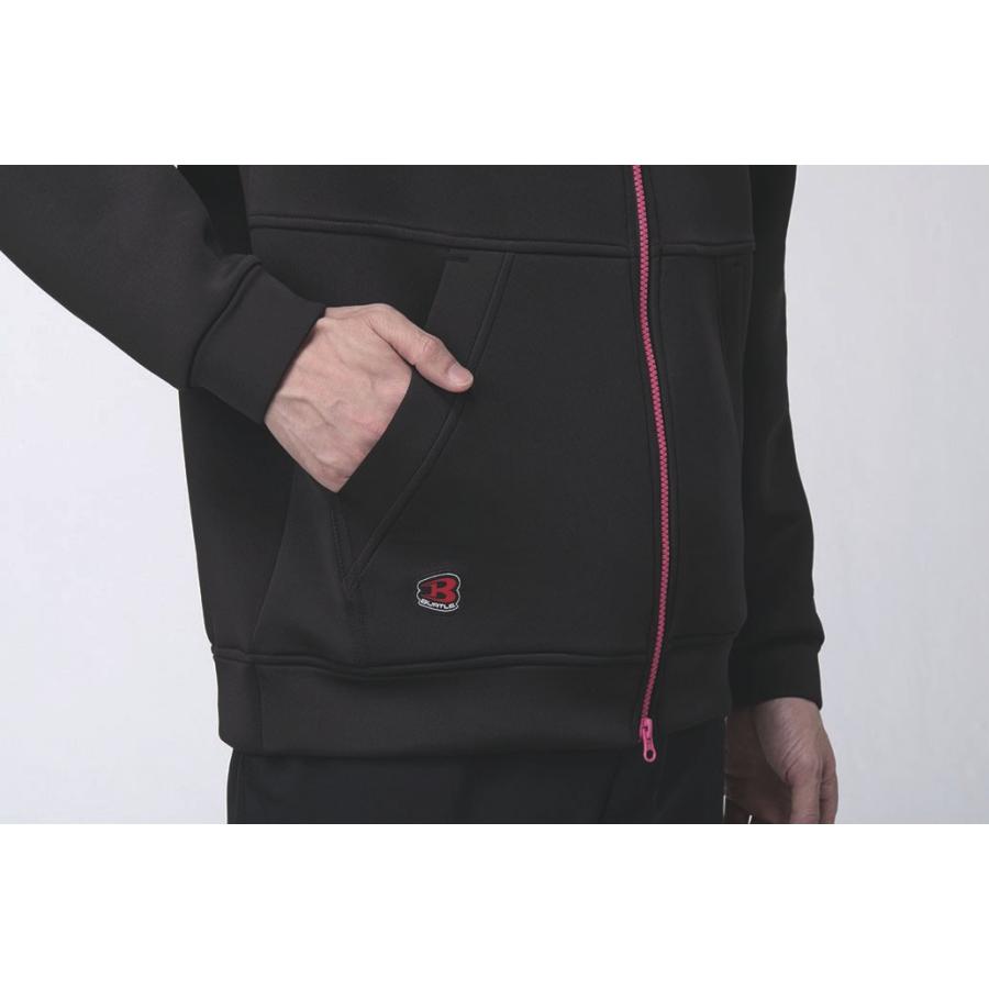 2025年モデル BURTLE バートル 4110 エアーテックジップフーディー(ユニセックス) 3タイプ サイズMからXXL パーカー 秋冬 保温 ストレッチ 吸汗速乾【在庫有り】 | BURTLE | 12