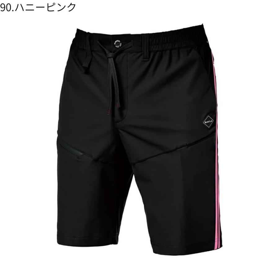2026年春夏限定 BURTLE バートル 4116 ショートサイドラインパンツ ハーフパンツ 半ズボン 4WAYストレッチ 吸水速乾 接触冷感 UVカット【在庫有り】 | BURTLE | 04