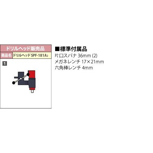 コンセック（発研） 二段変速 湿式コアドリル SPF-181A2 ドリルヘッド 