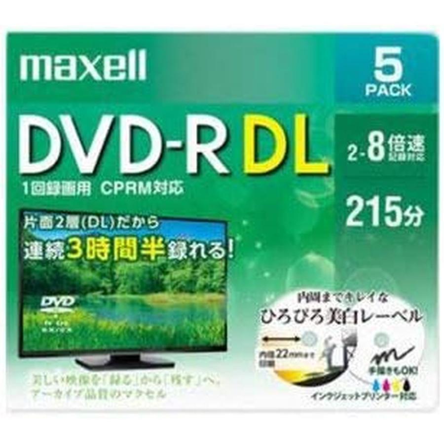 【10個セット】 録画用 DVD-RDL 215分 ホワイト 5枚(5枚) | 録画用DVD-R DVD-R DL マクセル 8倍速 CPRM 215分 プリンタブル 5枚パック インクジェット対応 デジ_1