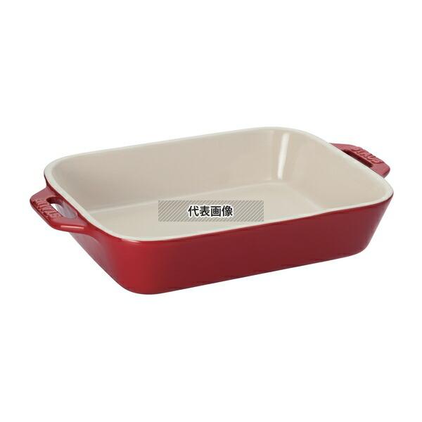 【5個セット】ストウブ セラミック レクタンギュラーディッシュ 20cm×16cm チェリー 40508-585 1.1L 皿  No.0547711の画像