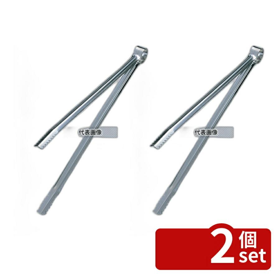 【2個セット】竹越工業 18-0(ステンレス) 炭バサミ 36.5cm  No.0708300 | 