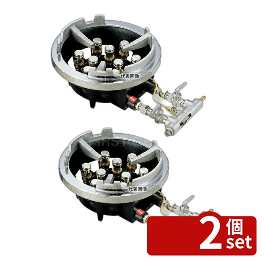 【2個セット】江部松商事 サントク ジャンボ ガスコンロ TG型 立型 TG-9J 13A 330×465×H215 コンロ  No.0828720 | 