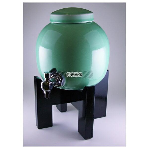 【2個セット】東洋セラミックス 焼酎サーバー 黒塗リ台セット 青磁 2300cc φ175×H275 サーバー No.0875600_1