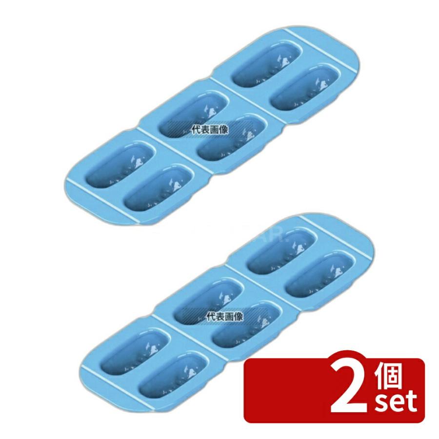 【2個セット】江部松商事 アサヒ ソフト食シリコン型 スシ型 ASU-B ブルー 25ml×6 278×115×H25 ソフト食型  No.0897200 | 