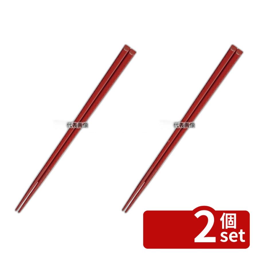 【2個セット】国際化工 ハイロン 箸 H31 21cm 朱 21cm  カトラリー/箸 No.0948200 | 