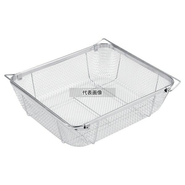 【5個セット】MINEX(ミネックス) ビクトリー 18-8(ステンレス) クリーンバスケット B型 浅型 小 340×290×H100 バスボックス/洗浄ラック No.0994800_1