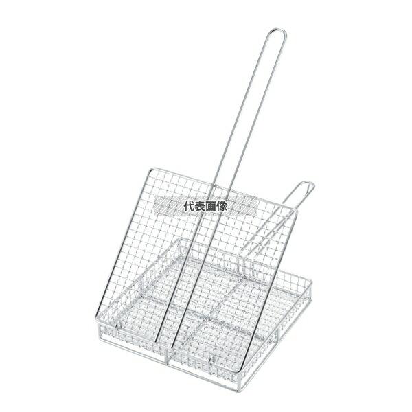 【2個セット】EBM(江部松) 炭火ヤキトリカゴ (蓋付) (宮崎地鶏焼きアミ) 250×240×H55 No.1099400_1
