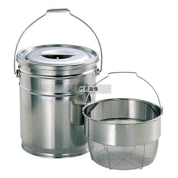 【2個セット】MINEX(ミネックス) 18-8(ステンレス) バケット2 (洗いカゴ付) 15L 中目 MSD-1520 15L φ300×H305 バケツ  水切り/ザル No.1204200 |  | 01