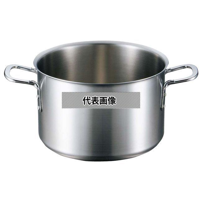 【5個セット】EBM(江部松) ビストロ 三層クラッド 半寸胴鍋 33cm 蓋無 OD350×BD280 寸胴鍋 No.4143300 IＨ・ガス兼用鍋 寸胴鍋_1