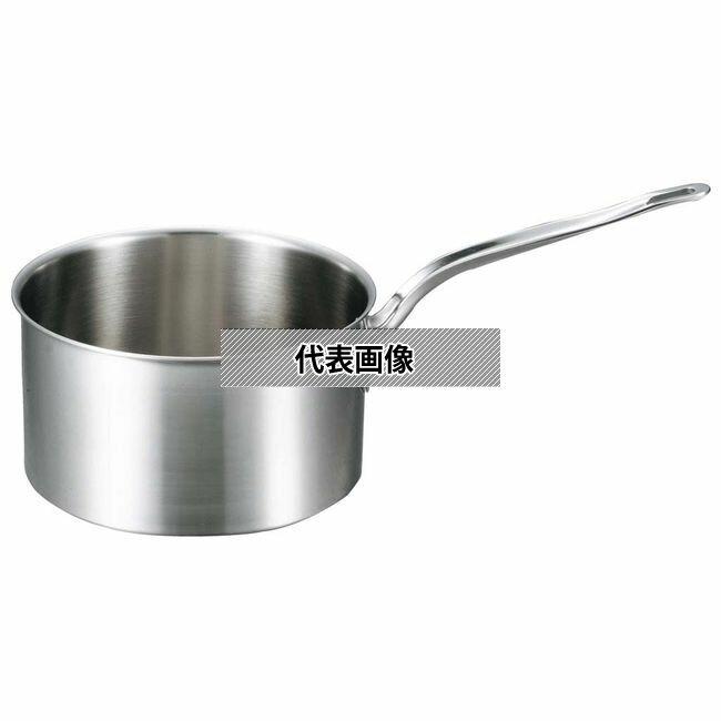 【2個セット】EBM(江部松) ビストロ 三層クラッド 深型片手鍋 21cm 蓋無 OD228×BD180 片手鍋 No.4145200 IＨ・ガス兼用鍋 片手鍋