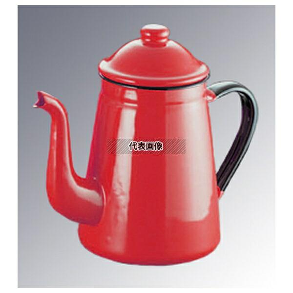 【5個セット】キリン印 ホーロー コーヒーポット #13 赤 1.6L 1.6L 底径:φ130 コーヒーポット No.4428510_1