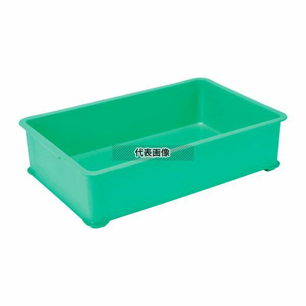 【10個セット】EBM(江部松) PPカラー番重 A型 小 グリーン (サンコー製) 16.6L 574×388×H105 運搬/ケータリング No.4836920_1