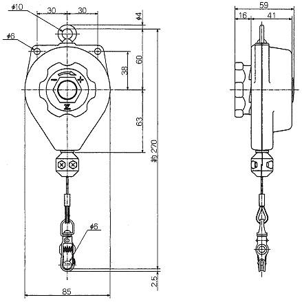 遠藤工業（ENDO） ＥＲＰ型ツールバランサー ERP-1E 軽量タイプ 0.5〜1kg 1.5m｜firstnet｜02