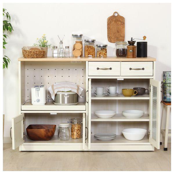 不二貿易 97955 キッチンカウンター 120幅 NA×WH カウンターテーブル