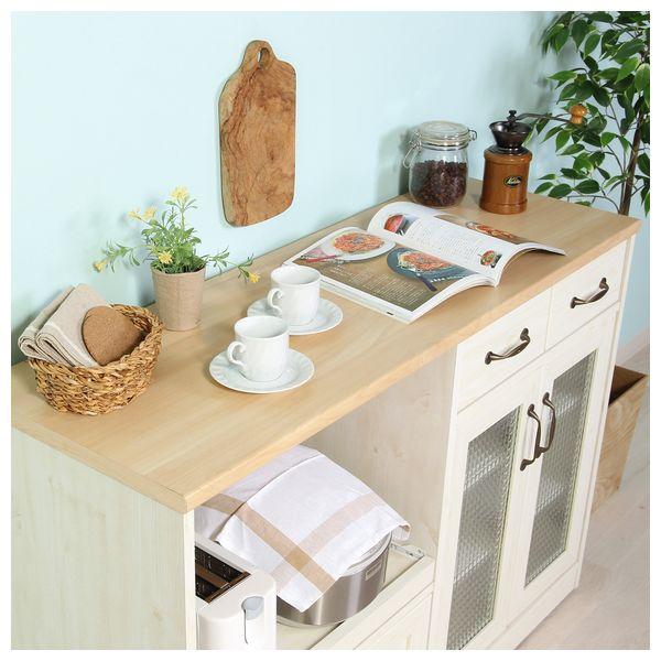 不二貿易 97955 キッチンカウンター 120幅 NA×WH カウンターテーブル