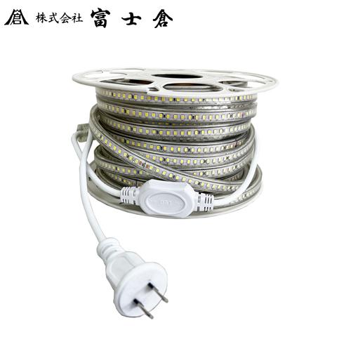 富士倉 LEDロープライト 白 20m(電源付き)FRL-W20M : ファーストヤフー