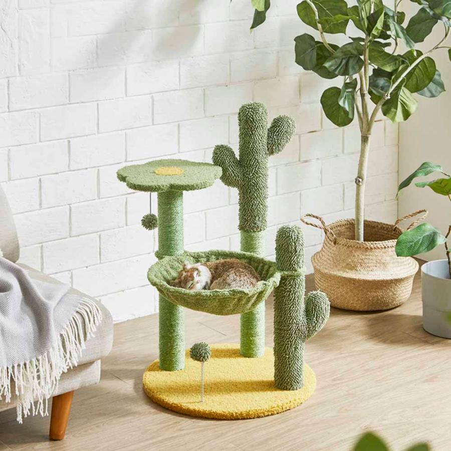 後藤家具物産 キャットタワー CAT-TW-STN サボテン ペット用品 ペット用家具の画像