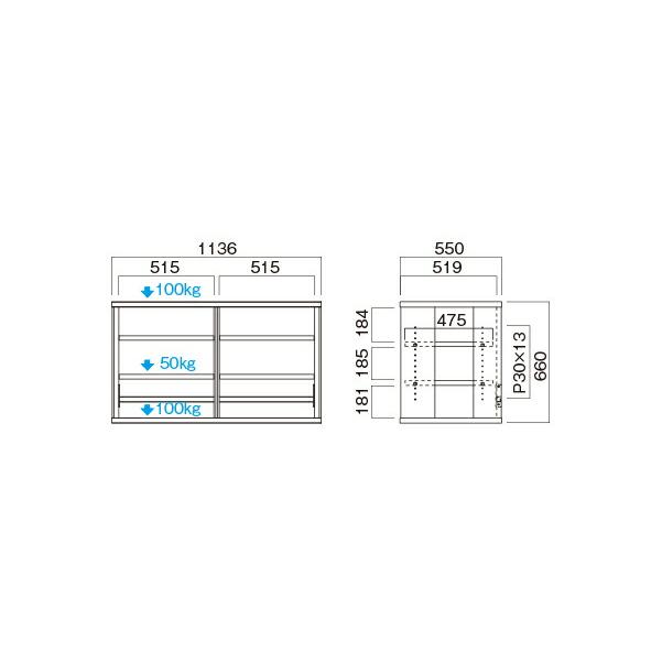 ハヤミ工産(HAMILex) G-3624 オーディオラック 横2連縦3段 幅1136mm