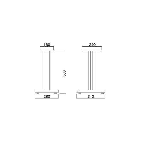 ハヤミ工産(HAMILex) SB-415 スピーカースタンド(2台1組) ハイタイプ