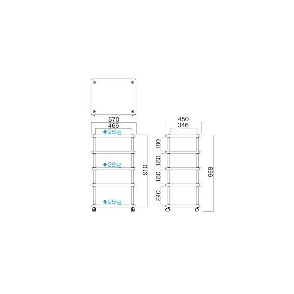 ハヤミ工産(HAMILeX) VT-745 Ventoシリーズ オーディオラック フル