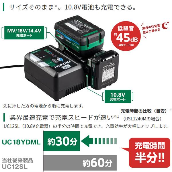 HiKOKI(日立工機) 2ポート急速充電器 UC18YDML スターターキット2 (2L