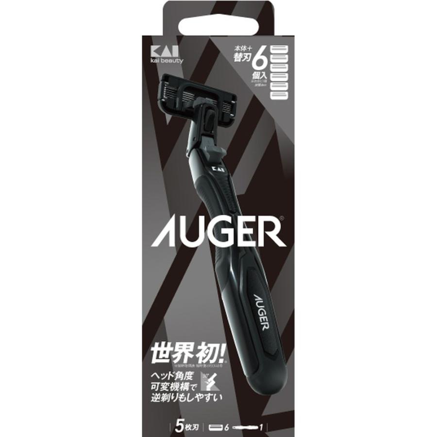 【5個セット】貝印 AUGER コンボパック ホルダー+替刃6個付 [単品内容量/6個]_2