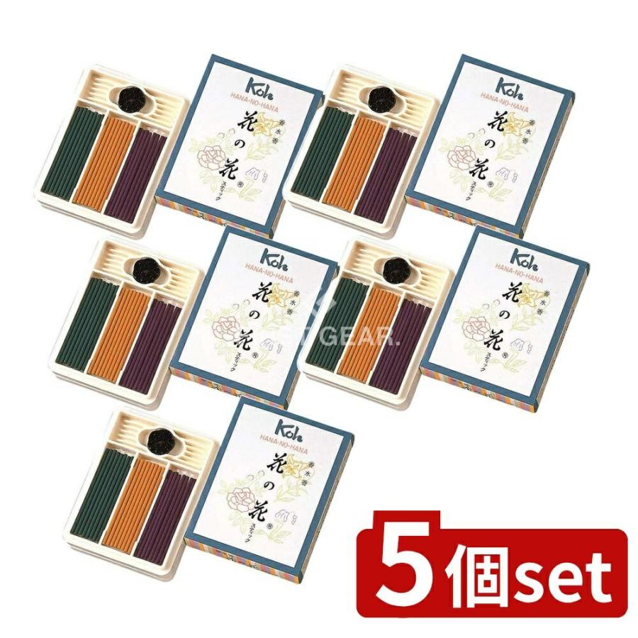 5個セット】日本香堂 花の花ステイック 36本 [単品内容量/74g