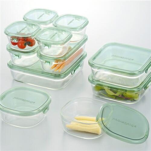 iwaki（イワキ） 耐熱ガラスパック＆レンジ PSC-PRN11G 11点セット