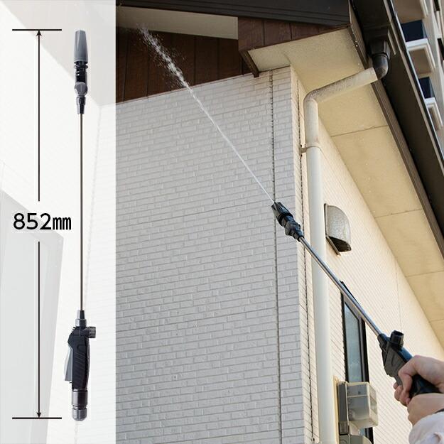 タカギ 可変式ジェットウォッシャー(シャワー付) G1136BK 流量調整機能付き 適合ホース：外径21mm迄・内径12〜15mm｜firstnet｜02