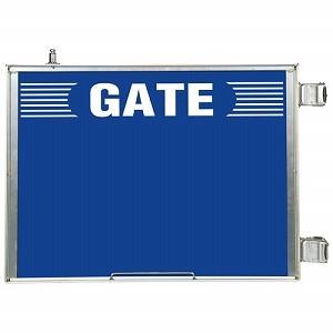 ユニット 突出し式ゲート標識 GATE セット 両面表示 305-85