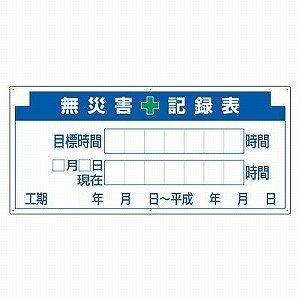 ユニット 安全掲示板パーツ 無災害記録表の板 313-32A [法人・事業所限定]