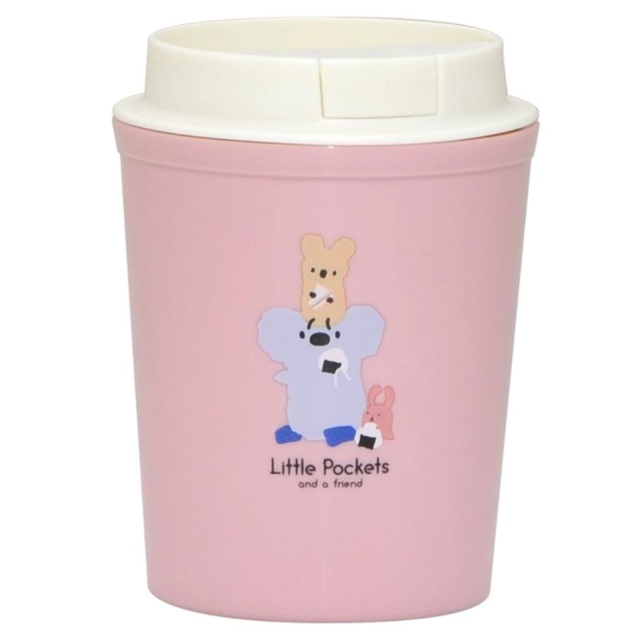 【箱売り 72個セット】Little Pockets タンブラー(ピンク) | タンブラー KOKUBO 小久保工業所 食器 プラスチック製 ピンク 動物柄 キャラクター 耐熱 耐冷 軽量の画像