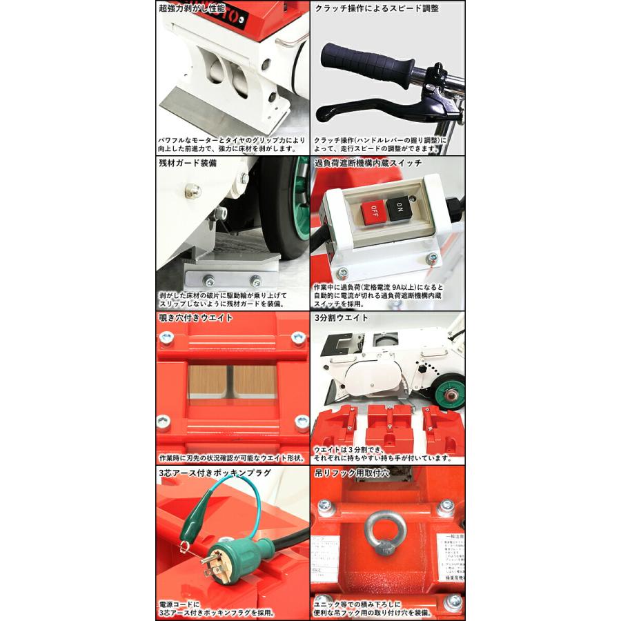 KLASS(極東産機) 超強力床材剥がし機 パワフルペッカー SM-17 21-6804 