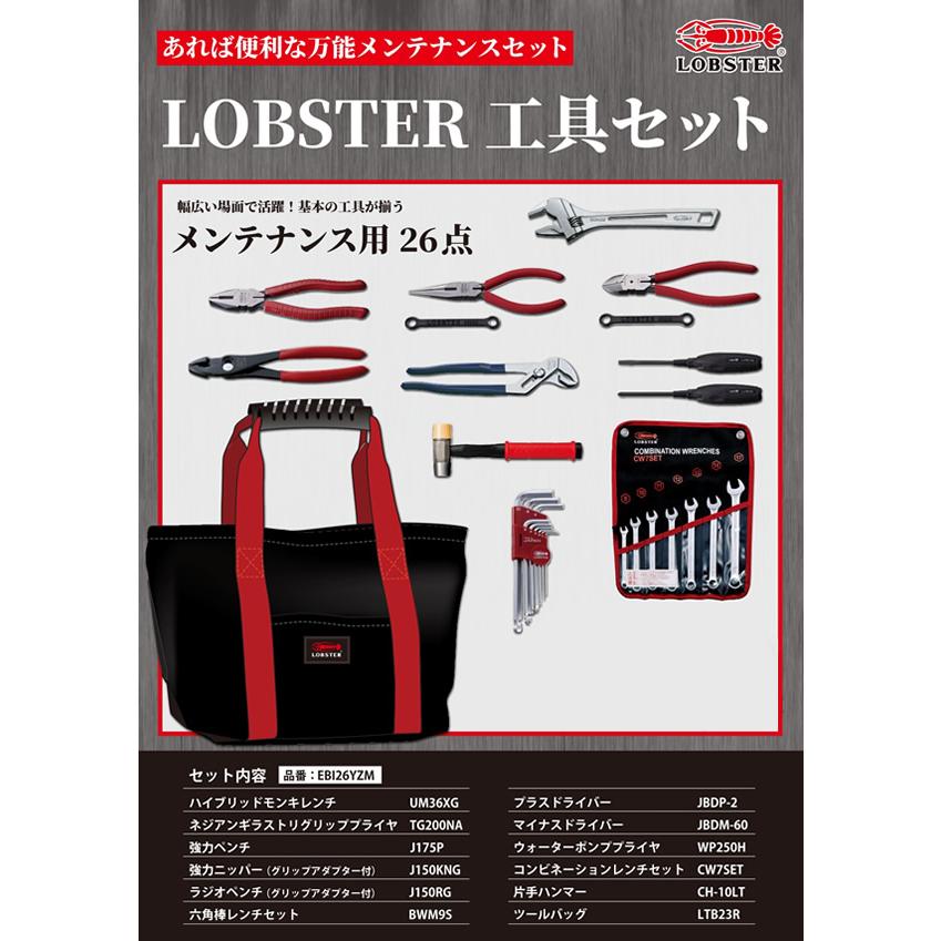 ロブテックス 工具セット メンテナンス用 26点セット EBI26YZM 道具、工具
