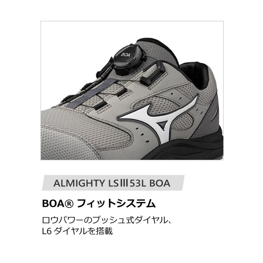 オールマイティ ミズノ 安全靴 ALMIGHTY LS3 53L BOA F1GA2602 (オール