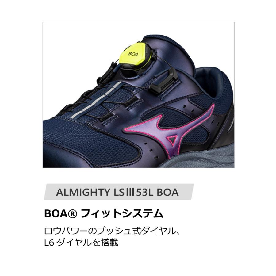 オールマイティ 限定 ミズノ 安全靴 ALMIGHTY LS3 53L BOA F1GA2606