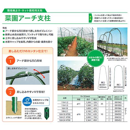 ◇セキスイ 菜園アーチ支柱 16x1.8 ワイドタイプ [送料別途お見積り