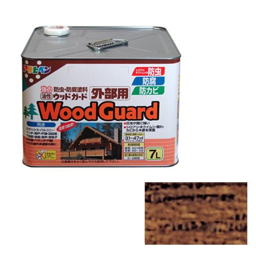 ◆アサヒペン 油性ウッドガード外部用 7L ウォルナット 11