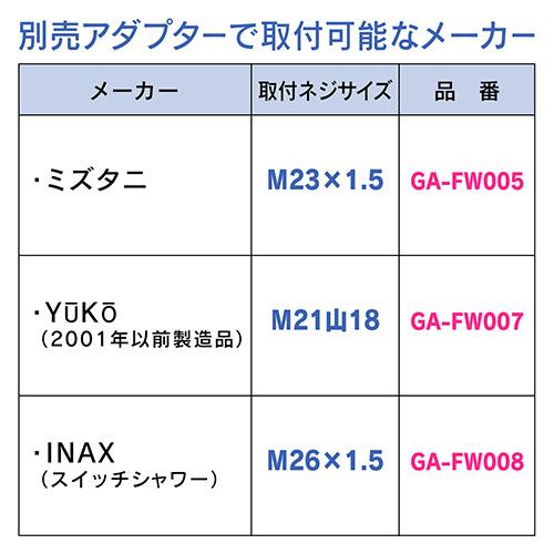 ◆カクダイ GAONA 4WAYシャワーホースセット  GA-FH027｜firstnet｜09