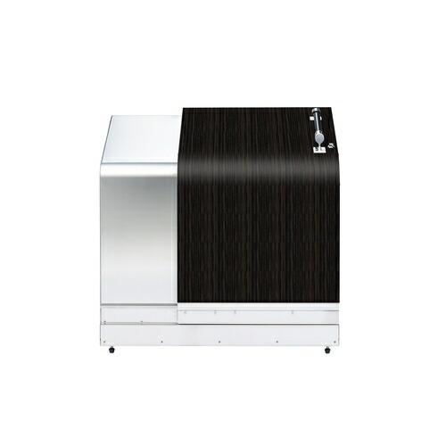 ナカノ ホームスライドダスポンプレミアム HSDP-1050 ステンレス×エボニー (LEDセンサー照明・鍵付き・片開き) 組立完成品 [法人・事業所限定]