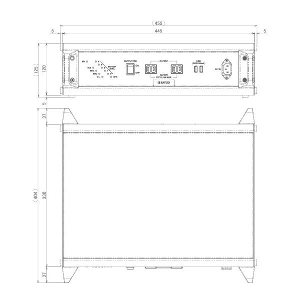 取扱終了　ナユタ(NAYUTA) 非常用ポータブル電源 CUBOX mini IPAC-D-500-U-LiT1｜firstnet｜02