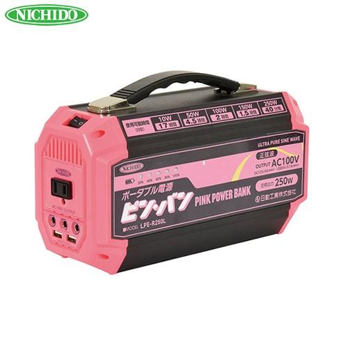 日動工業 AC100Vポータブル電源 ピンバン LPE-R250L 屋内型(MAX250W