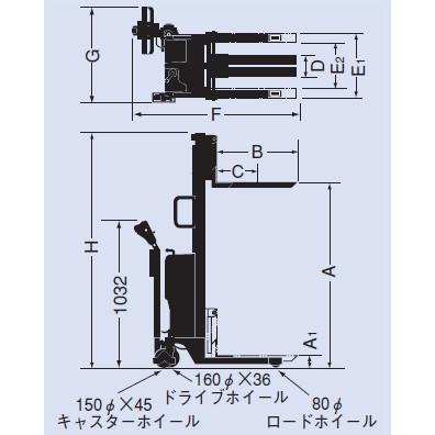 をくだ屋技研(O.P.K) 自走式パワーリフターU PL-U350-15 [配送制限商品 