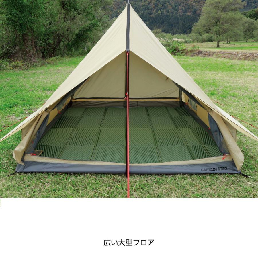 キャプテンスタッグ(CAPTAIN STAG) トレッカー ツーポールロッジUV〈3~4人用〉カーキ_4